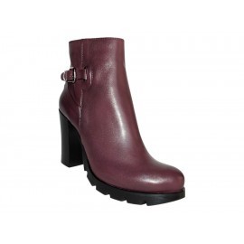 Botín liso Rose Noir piel