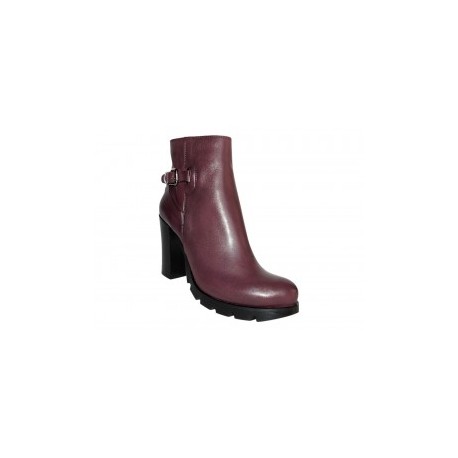 Botín liso Rose Noir piel