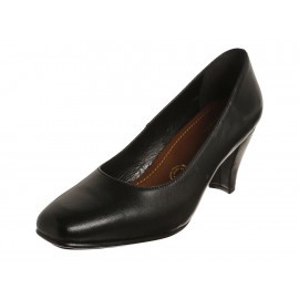 Zapatilla lisa Suave Pies negro.