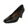 Zapatilla lisa Suave Pies negro.