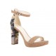Sandalia estampada Nine West taupe