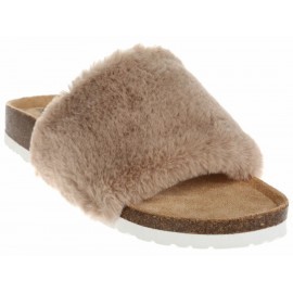 Sandalia con peluche That's It beige