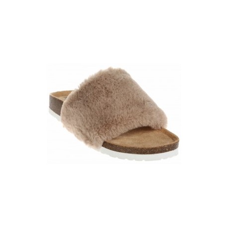 Sandalia con peluche That's It beige