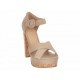 Sandalia lisa Guess café