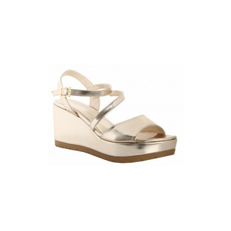 Sandalia wedge Ramiro Olivares oro