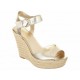 Sandalia wedge Nine West oro