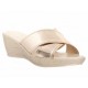 Sandalia wedge Ramiro Olivera oro rosa