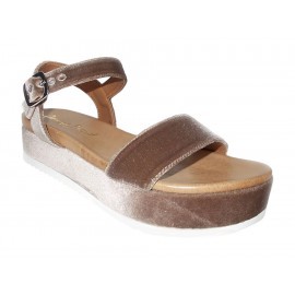 Sandalia lisa Donna Trend café