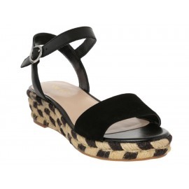 Sandalia lisa Nine West negra