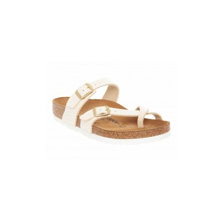 Sandalia lisa Birkenstock crema