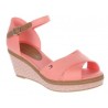 Sandalia wedge Tommy Hilfiger coral