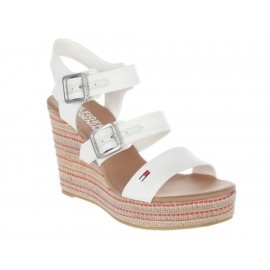 Sandalia Wedge Tommy Hilfiger blanca