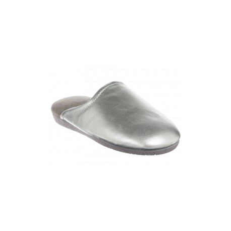 Pantufla lisa Arra plata