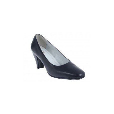 Zapatilla lisa Suave Pies azul marino