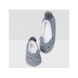 Pantufla lisa Etam gris