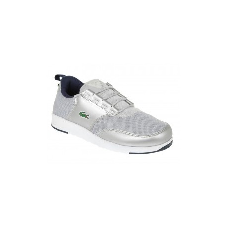 Tenis liso Lacoste gris claro