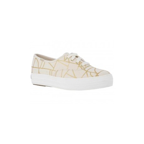Tenis estampado Keds beige