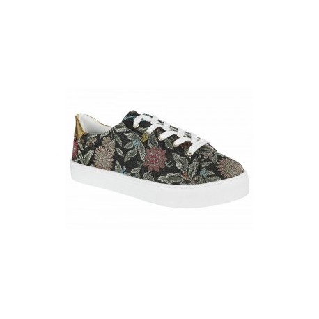Tenis floral Arezzo negro