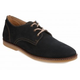 Dockers Zapato de Piel con Agujeta Azul