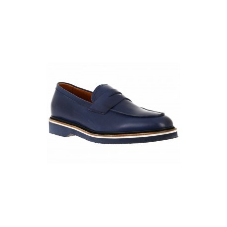 Zapato mocasín Fratelli piel azul marino