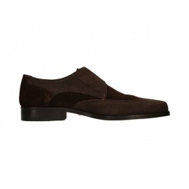 Zapato monk strap Michel Domit de piel café