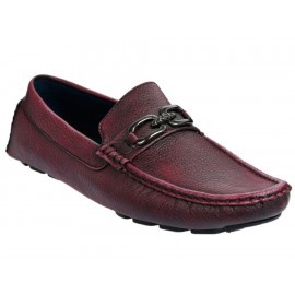 JBE Zapato Mocasín con Hebilla Rojo