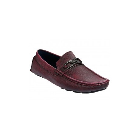 JBE Zapato Mocasín con Hebilla Rojo