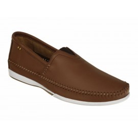 Zapato mocasín JBE de piel miel