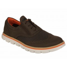 Skecher s Zapato con Agujeta Café