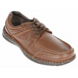 JBE Zapato con Agujeta de Piel Miel