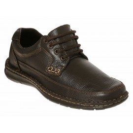 JBE Zapato de Piel con Agujeta Chocolate