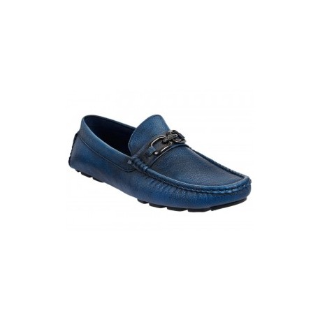 JBE Zapato Mocasín con Hebilla Azul