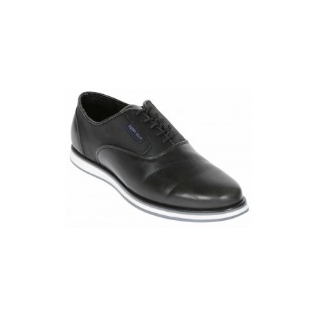 Perry Ellis Zapato con Agujeta de Piel Negro