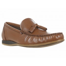 Zapato driver Perry Ellis piel tabaco