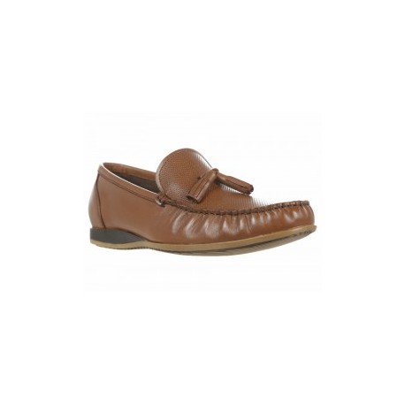 Zapato driver Perry Ellis piel tabaco