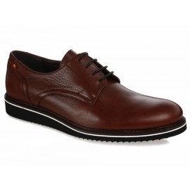 Baltarini Zapato de Piel con Agujeta Café