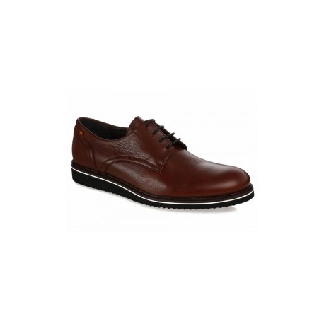 Baltarini Zapato de Piel con Agujeta Café