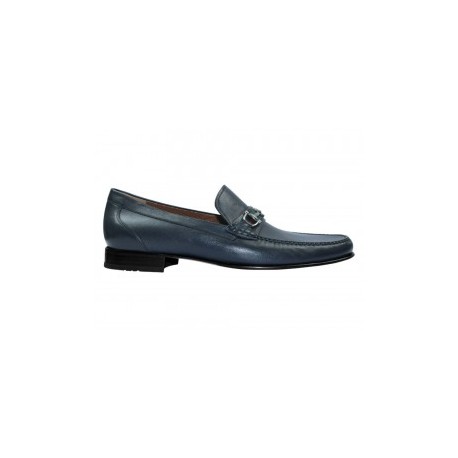 Zapato mocasín Jean Pierre piel azul