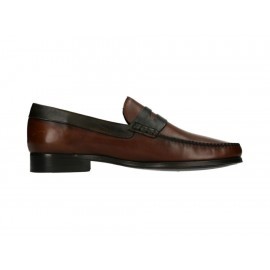 Zapato mocasín Michel Domit de piel café