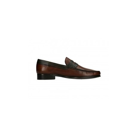 Zapato mocasín Michel Domit de piel café