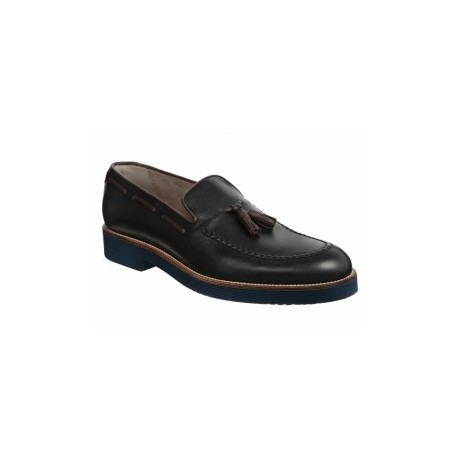 Zapato Baltarini de piel azul marino