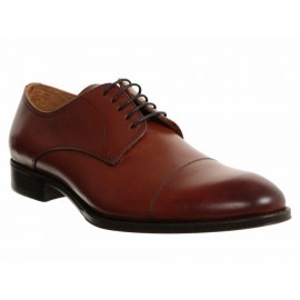 Zapato con agujeta Pitti de piel cognac
