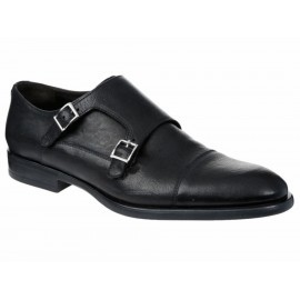 Zapato monk strap Pitti piel negro