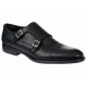 Zapato monk strap Pitti piel negro