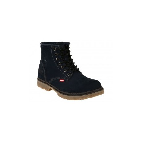 Levi's Bota Casual de Gamuza con Agujeta Azul