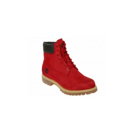 Timberland Bota Premium Jacquard de Piel Roja