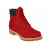 Timberland Bota Premium Jacquard de Piel Roja