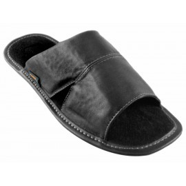 JBE Pantufla de Piel Negra