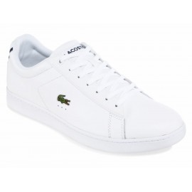 Lacoste Tenis de Piel con Agujeta Blanco