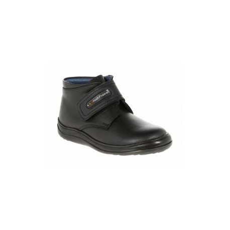 Botín liso Hush Puppies de piel para niño
